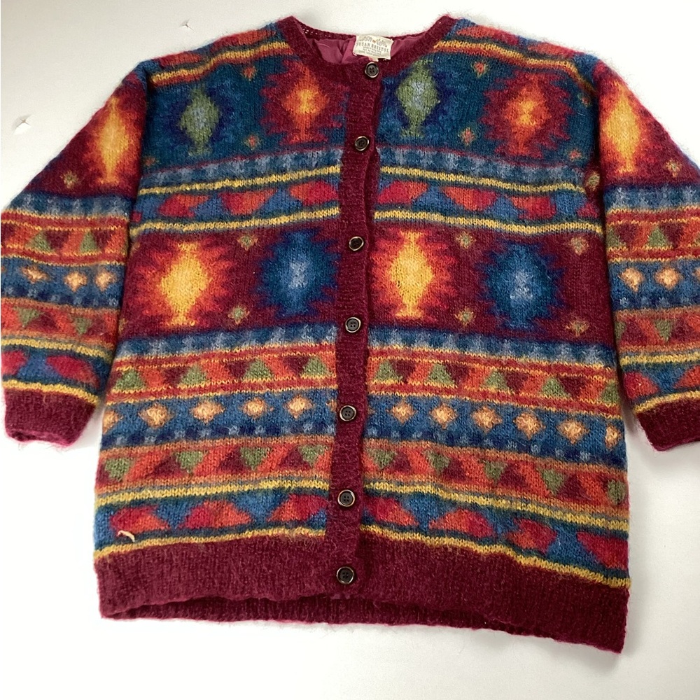 Susan Bristol Multicolor Patterned Cardigan - Picture 1 of 4